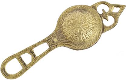 Real Craft Brass Kajrota Kajal Dani,Kajal Pati,kajal Box for Baby and Women,set of 1 Decorative Showpiece  -  2 cm