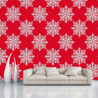 HD PRINT HOUSE Abstract Red, White Wallpaper Price in India - Buy HD ...