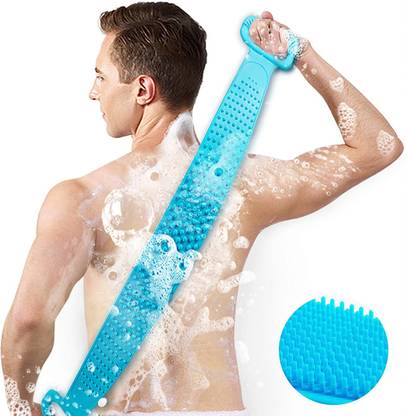 Daily Fest Back Scrubber for Shower, Bath Body Brush Silicone Back Brush Exfoliating Body Scrubber With Handle for Men and Women