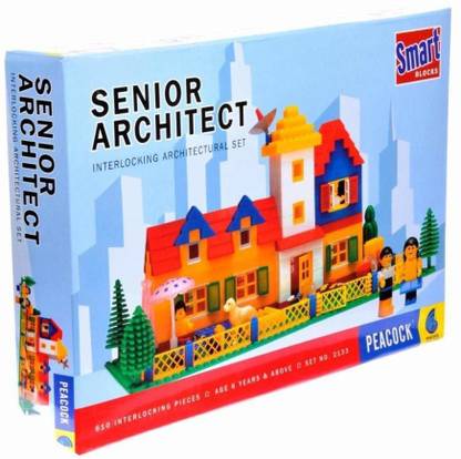 Peacock Lodestone Senior Architect Smart Block Set, 610 Pieces