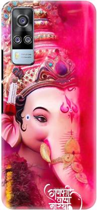 NDCOM Back Cover for VIVO Y51 2020 Ganpati Bappa Shree Ganesh Printed