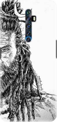 NDCOM Back Cover for RENO2 F Lord Shiva Shankarji Bholenath Art Printed