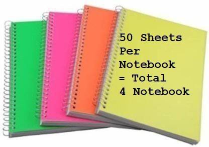 Super deal Spiral A4 Notebook Unruled 100 Pages