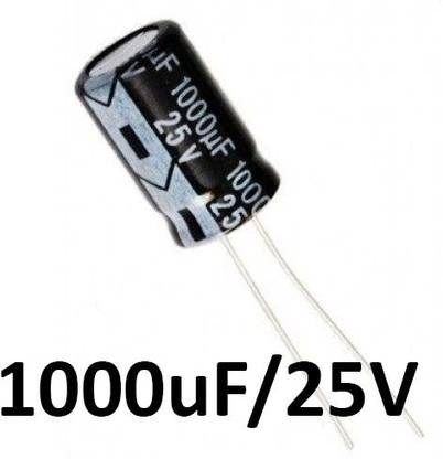 Prime Intact 1000uF 25V Electrolytic Capacitor Electronic Components Electronic Hobby Kit