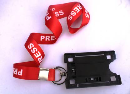 RAJESHWARI PRESS LANYARD(RED COLOR) WITH PLASTIC HOLDER Lanyard