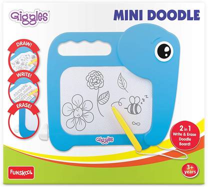 Funskool-Giggles Giggles - Mini Doodle , Multicolour Erasable Magic Slate , Portable & Educational , 3 Years & Above , Preschool Toys
