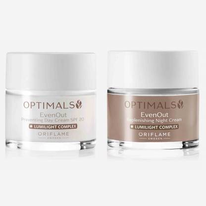Oriflame OPTIMALS Even Out Preventing Day Replenishing Night Cream (Combo of 2)