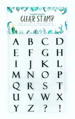 CLOUDED HOBBIES Felix Capital Alphabets Clear Photo Polymer Stamp Set for DIY Greeting Card Making, Scrapbooking, Papercraft & Decor 4.5x6 in CLEAR STAMP