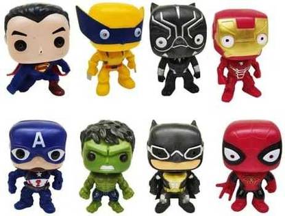 The Simplifiers Pop Heads Avengers Action Figure- Set of 8 Avengers