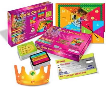Gift Collection Brainy Quiz Contest with 600 Multiple Choice Answers in 6 different fields along with new 14 punishment cards. Educational Board Games
