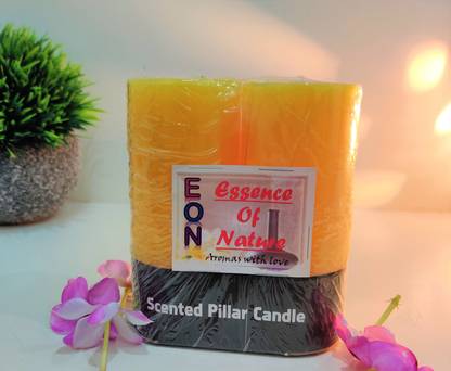 Eon Scented Pillar Candle Set of 2 | 2.5*4.5 inches Pillar Candle (Set of 2) Candle