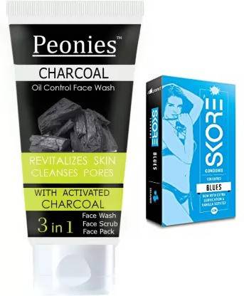EVA Blue Condom & Charcoal Face Wash 100ML