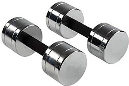 Shone Steel Dumbbells 4kg set(4x2=8kg pair with grip) Dambal Dumbles Dambal dumbells Fixed Weight Dumbbell