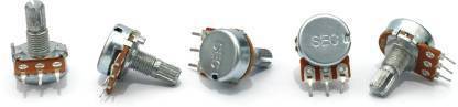 Infinity Goods 500K Short Split Shaft Audio Taper Low Friction Potentiometers SET OF 5 Alternative Energy Electronic Hobby Kit