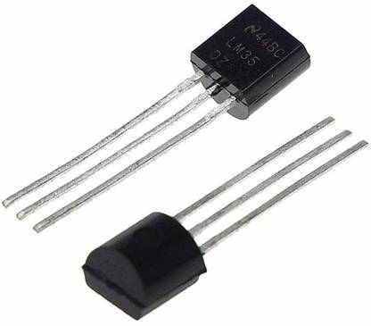 INVENTO 2Pcs LM35DZ LM35 Temperature Sensor IC, Voltage, ± 0.4°C, 2 °C, 100 °C, TO-92, 3 Pins Automotive Electronic Hobby Kit
