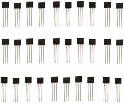 INVENTO 30Pcs BC557 Bipolar (BJT) Single Transistor, PNP, -45 V, 150 MHz, 500 mW, -100 mA, 110 hFE Automotive Electronic Hobby Kit