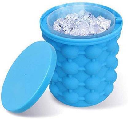 HTL 1 L Silicone Silicone Ice Cube Maker | The Innovation Space Saving Ice Cube Genie | Bucket Revolutionary Space Saving Ice-Ball Makers for Home, Party and Picnic Ice Bucket Ice Bucket