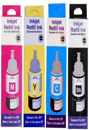 StarPrint Refill Ink for Use in Epson L220 Multi-Function Printer - Cyan, Magenta, Yellow & Black - 70 ML Each Bottle Multi Color Ink Black + Tri Color Combo Pack Ink Bottle