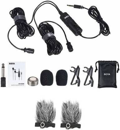 BOYA BYM1DM with 2 FUR-LAV Windshield Microphone Microphone