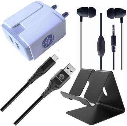 OTD Wall Charger Accessory Combo for Gionee Pioneer P5L 2016, Gionee S10 Lite, Gionee S11 Lite, Gionee S12 Lite