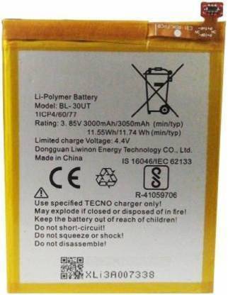 TECHQPMENT Mobile Battery For  Tecno Tecno i3