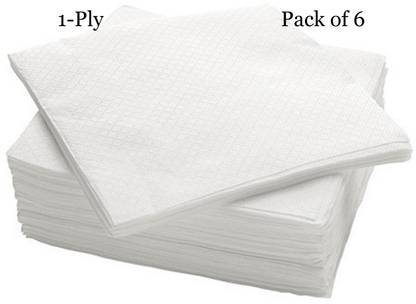 KAIZEN Tissue Paper/ Napkin 1 ply (pack of 6) White Paper Napkins