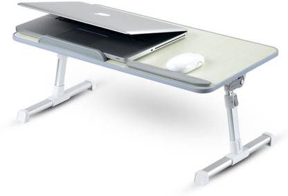 Portronics My buddy Plus Adjustable with Cooling Fan Wood Portable Laptop Table