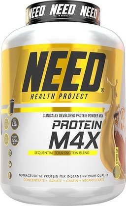 NEED HEALTH PROJECT Protein M4X (Sequential Four Protein) - 5 lbs - Capuccino and Vanilla Protein Blends