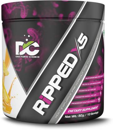 DOCTOR'S CHOICE RIPPED - X5 Most Explosive Pre-Workout & Cutting Formula BCAA