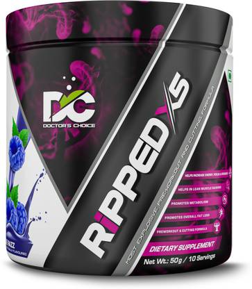DOCTOR'S CHOICE RIPPED - X5 Most Explosive Pre-Workout & Cutting Formula BCAA