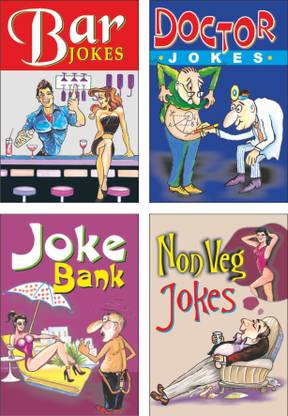 Best For Adults Set Of 4 SMS Books | Bar Jokes, Doctor Jokes, Joke Bank And Non-Veg Jokes