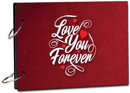 BPDESIGNSOLUTION Love You Forever Background Scrap Book Photo Album Size 8.5x6 inch 20 sheet Theme,  Scrapbook Kit