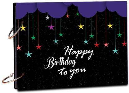 BPDESIGNSOLUTION Happy Birthday To You Star Background Scrap Book Photo Album Size 8.5x6 inch 20 sheet Theme,  Scrapbook Kit