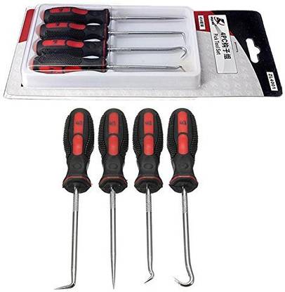 A&S TOOLSHOP Car Automotive Extra Long Hook and Pick Set O-Ring Seal Remover Craft Hobby Tool screw driver type Combination Screwdriver Set