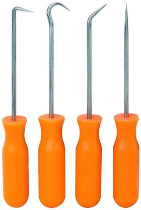 GSK Cut 4-Piece Precision Pick and Hook Set, Car Auto Oil Seal/O-Ring Seal Gasket Pick M Vehicle Tool Kit