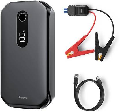 Baseus Power Starter Super Energy Car Jump Starter 12000 mAh 12 V Black 1 ft Battery Jumper Starter