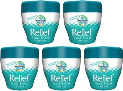 Amrutanjan RELIEF COUGH & COLD RUB 30 GMS (Each) PACK OF 5 Balm