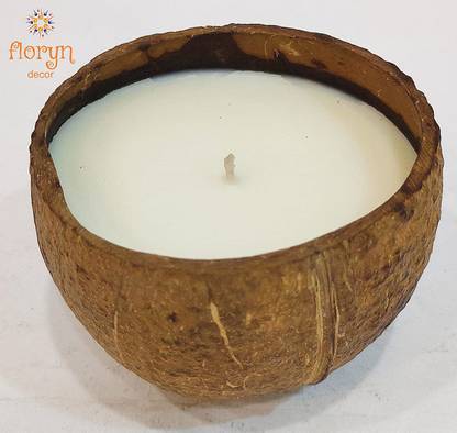 Floryn decor Coconut Shell Candle | Eco Friendly Candle | Natural Wax Candle Candle