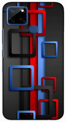 itrusto Back Cover for RealMe C12 Square Pattern PRINTED Back Cover