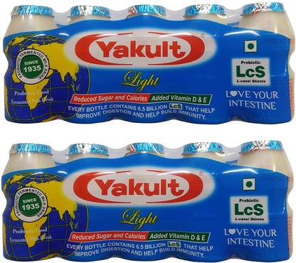 Yakult Light Probiotic (65 ml X 5) Pack Of 2 Light Drink