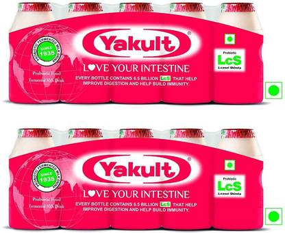 Yakult Probiotic Original 65 ml X 5, pack Of 2 plain Drink