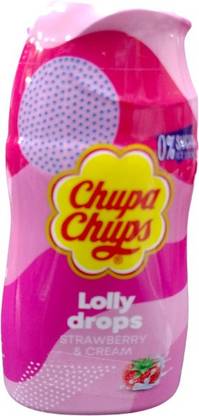 Chupa Chups Lolly Drop Strawberry & Cream Flavored Concentrate Soft Drink, 48ml Energy Drink