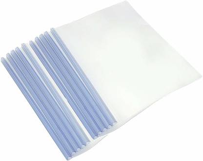 MORE BUY Plastic Plastic File Folder for Document Sliding Bar Report Covers,30 Sheet Capacity, Transparent Resume Presentation File Folders Organizer Binder for A4 Size Paper.(Pack of 20)
