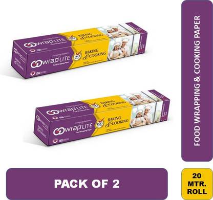 PAQEE Butter Paper for Wrapping Food Roti, Paratha & Baking Cake Cookies, Fish, Chicken & All Baked Item in Oven, Multi Purpose Parchment Paper 20 Meter Roll Each Parchment Paper