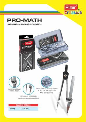 फ्लेयर Pro Math Mathematical Drawing Instruments ज्योमेट्री बॉक्स