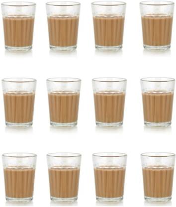 DULARIYA (Pack of 12) Tea glass 120 ml Glass Set Hot Beverage Glass
