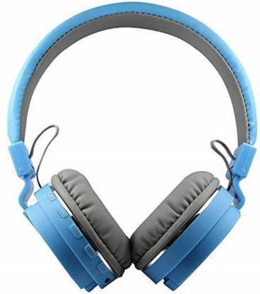 KAS.GROUP Bluetooth Headphones with FM and SD Card Slot (Blue) Bluetooth