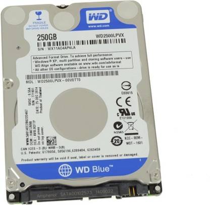 WD scorpio 250 GB Laptop Blue SATA Internal Hard Disk Drive (HDD) (blue sp)