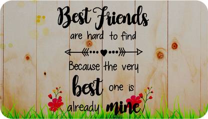 AVI Fridge Magnet Beige Best Friend friendship Quote RFM00017 Fridge Magnet Pack of 1