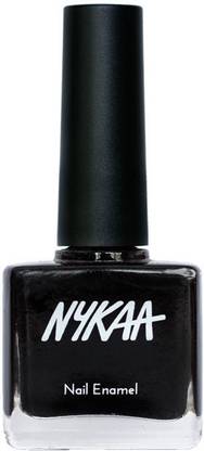 NYKAA Nail Enamel Polish - Black Licorice 84 Black
